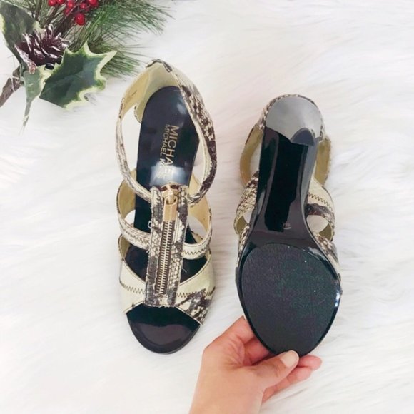 Michael Kors Snake Berkley Strap Heels✨NEW - Picture 3 of 4